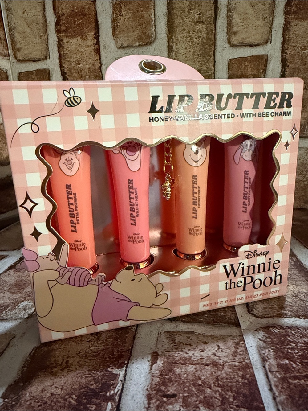 Disney Winnie the Pooh Lip Butter Set - Pink and Gold